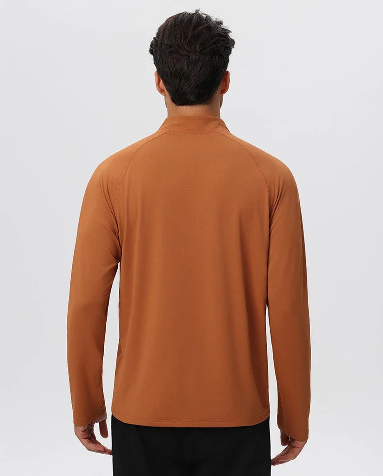 SPARK Men’s Half-Zip Lightweight Warm-Up Pullover Long Sleeve YEL61527
