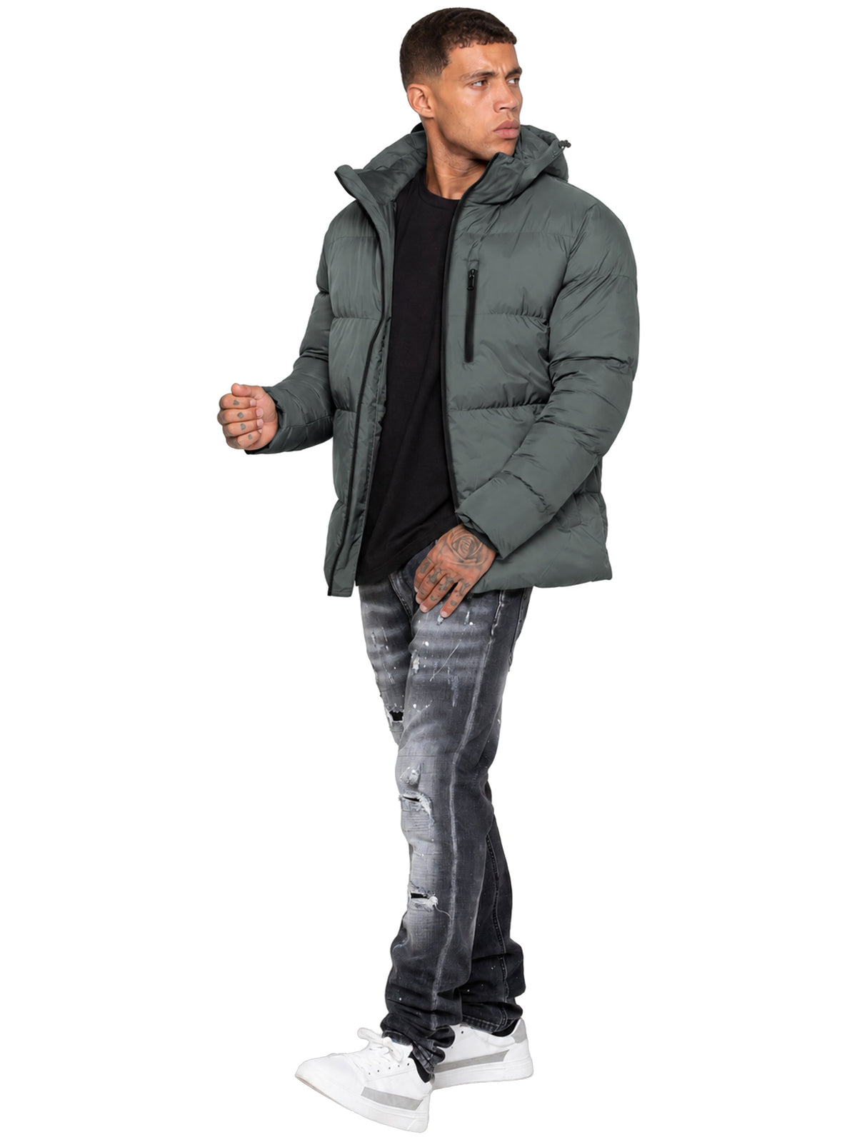 Kruze | Mens Hooded Puffer Jacket