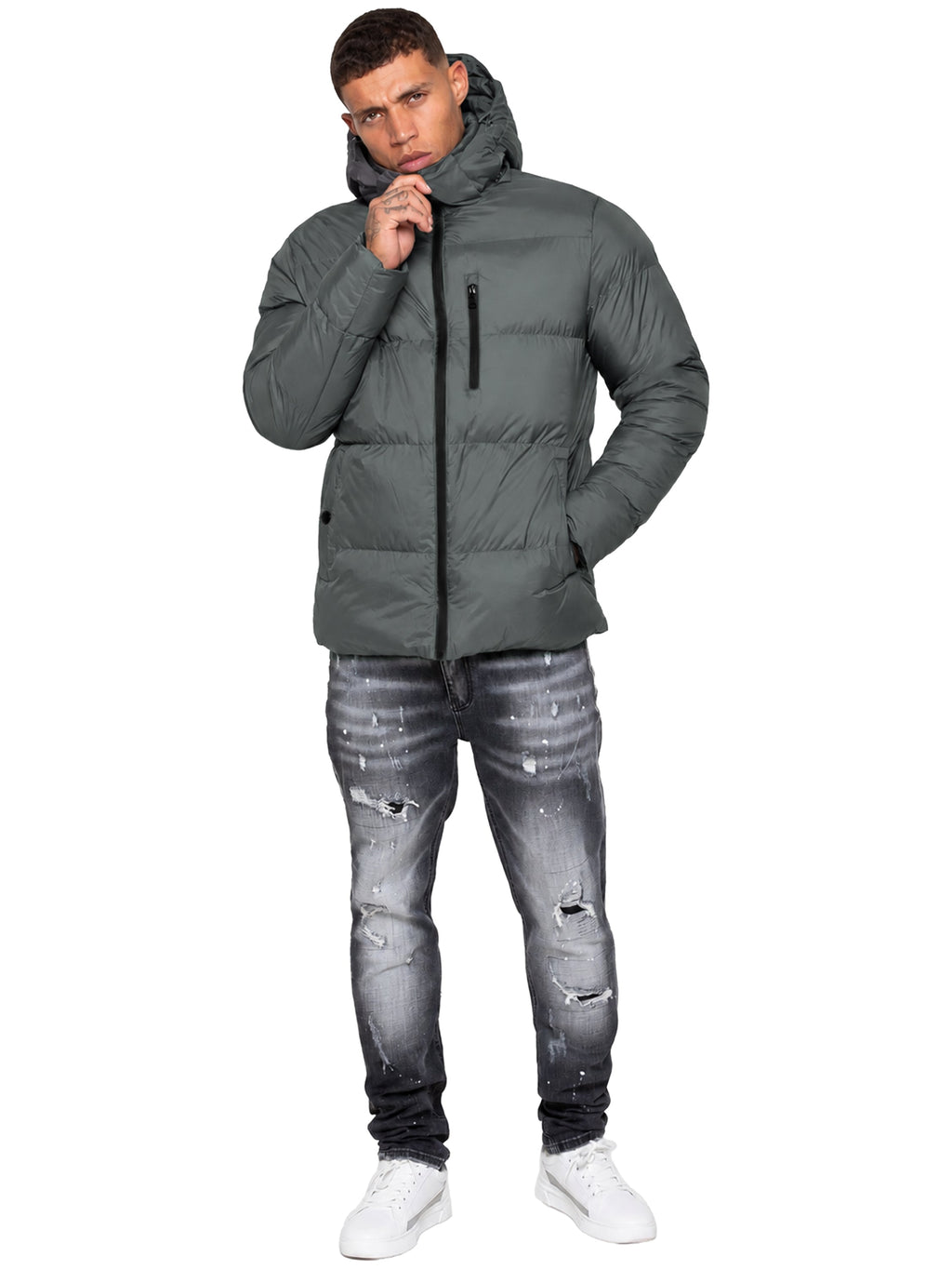 Kruze | Mens Hooded Puffer Jacket