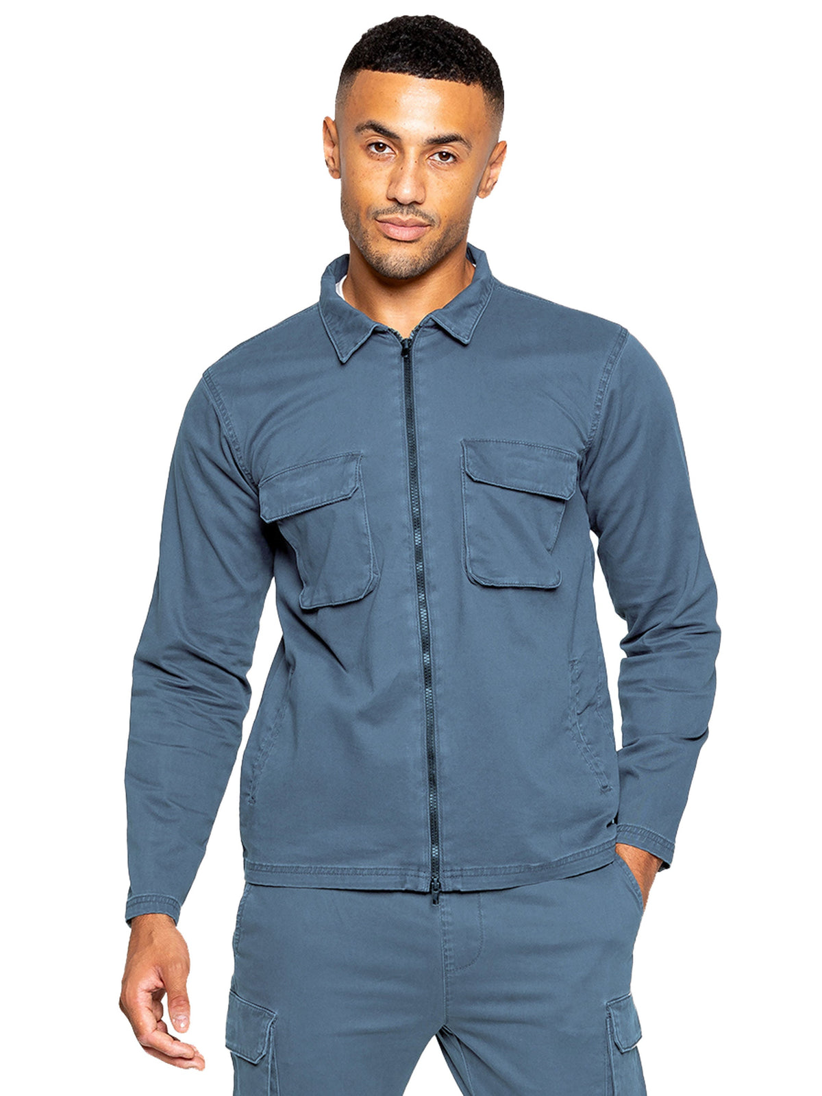 Enzo | Mens Cargo Overshirt Jacket