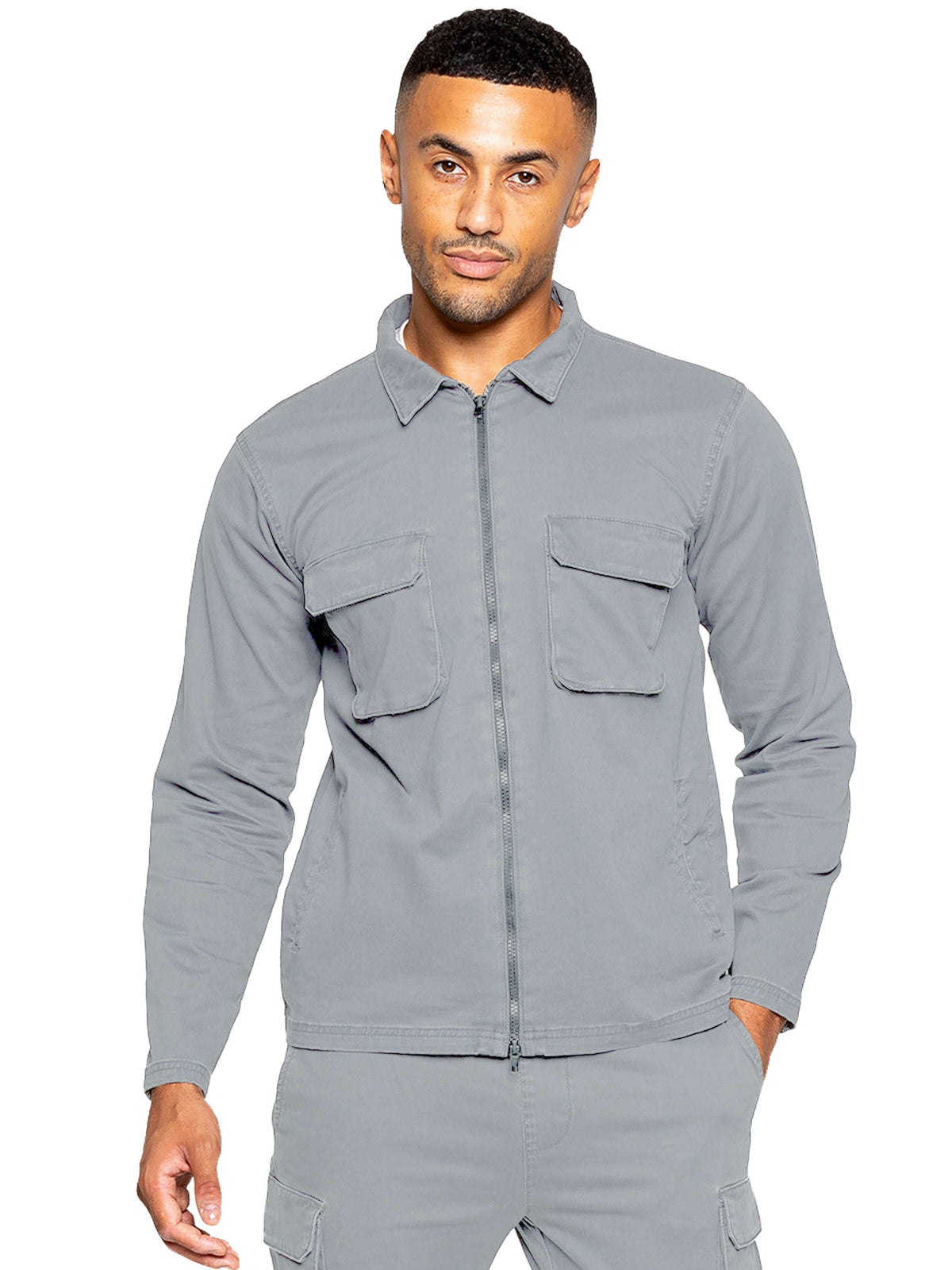 Enzo | Mens Cargo Overshirt Jacket