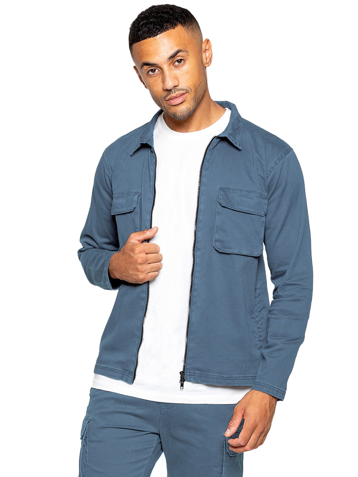 Enzo | Mens Cargo Overshirt Jacket