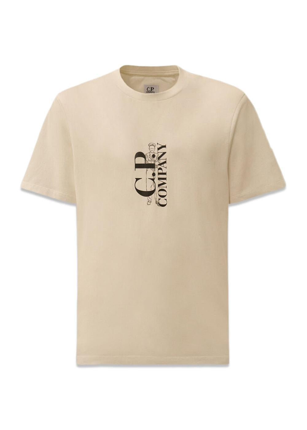 30/1 Jersey Short Sleeve Printed - White