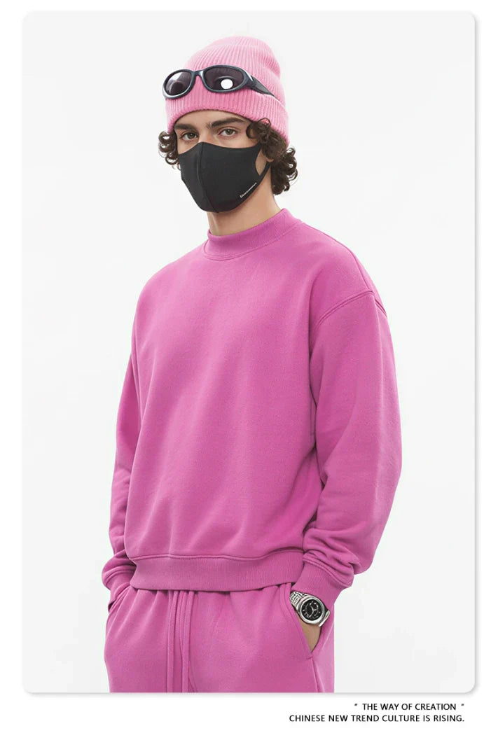 SPARK Half Turtleneck Loose Unisex Sweatshirt TH25810