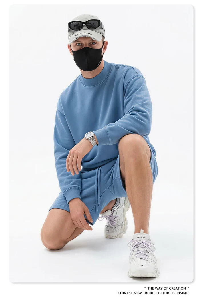 SPARK Half Turtleneck Loose Unisex Sweatshirt TH25810