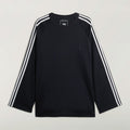 Y-3 LONG SLEEVE LONG-SLEEVE TOP 3-STRIPES - Black