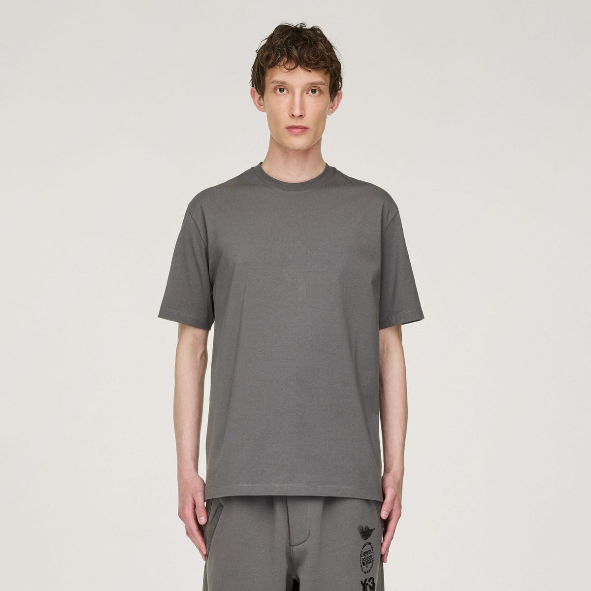 Y-3 GRAPHIC SHORT SLEEVE T-SHIRT - Granite
