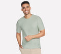 GODRI ALL DAY TEE - FROSTY GREEN/PALE AQUA