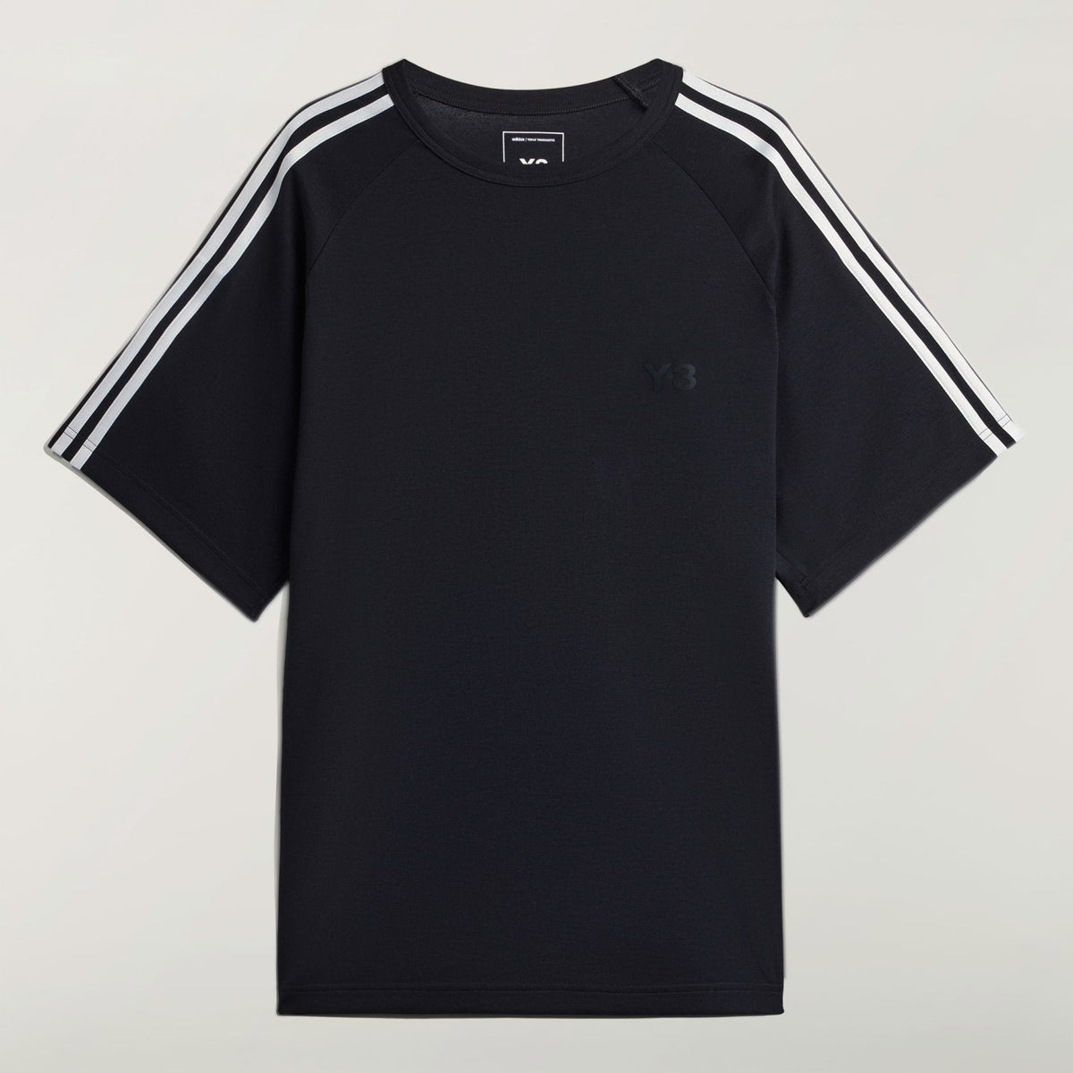 Y-3 SHORT SLEEVE T-SHIRT 3-STRIPES - Black