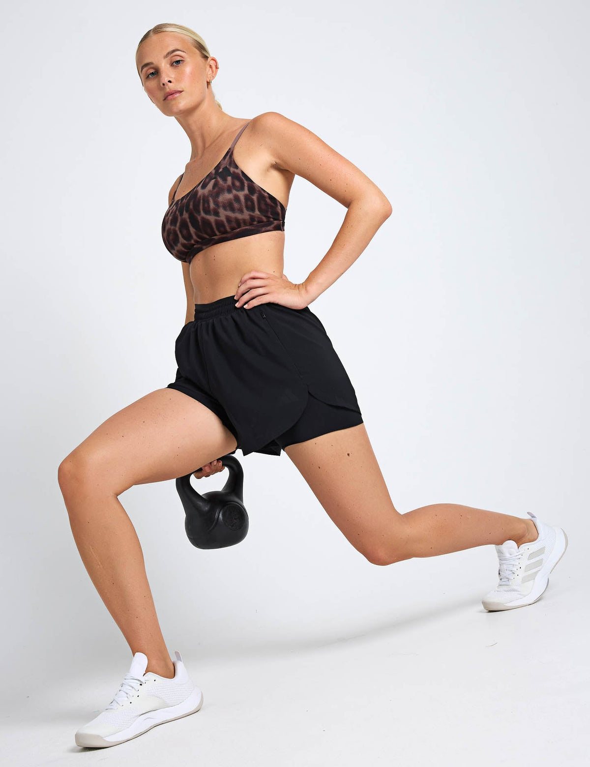 D4T Workout Go To 2in1 Shorts - Black