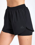 D4T Workout Go To 2in1 Shorts - Black