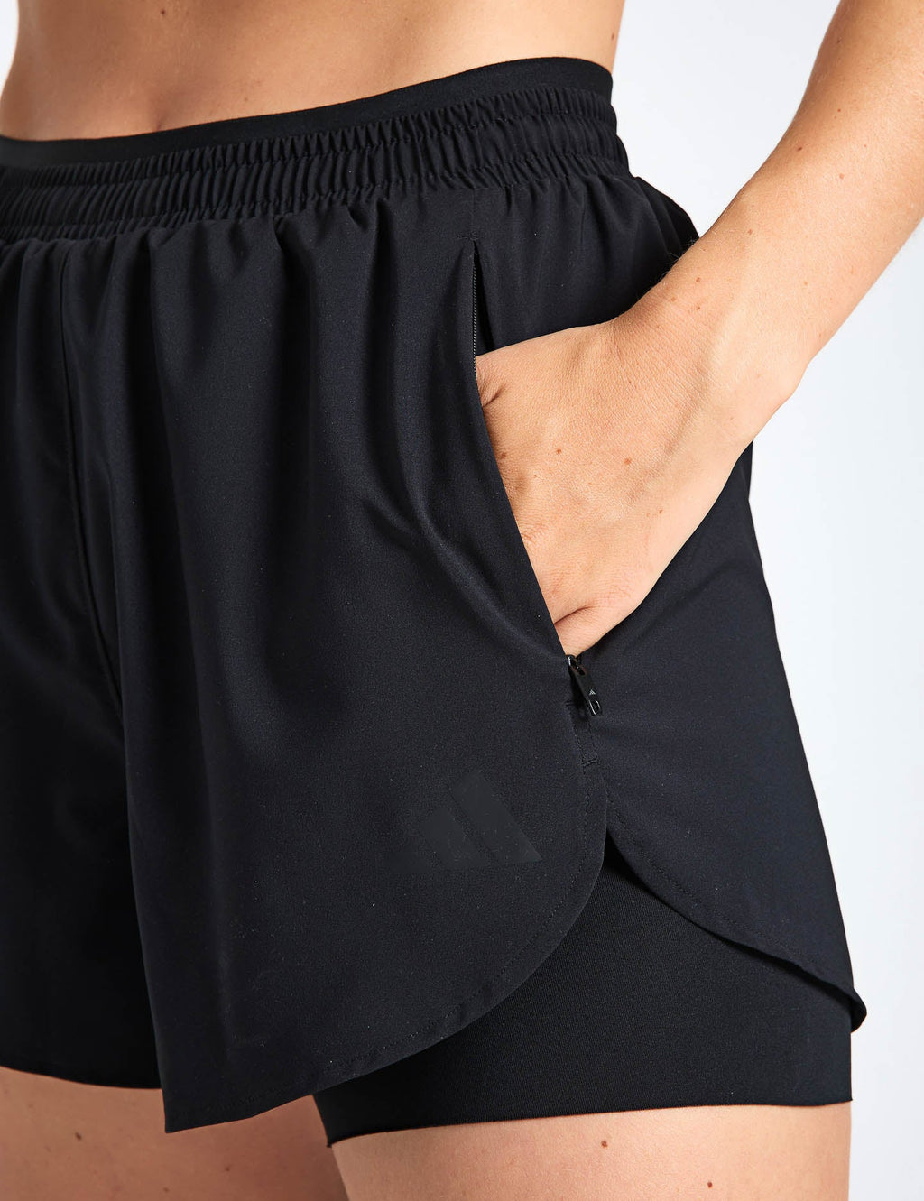 D4T Workout Go To 2in1 Shorts - Black