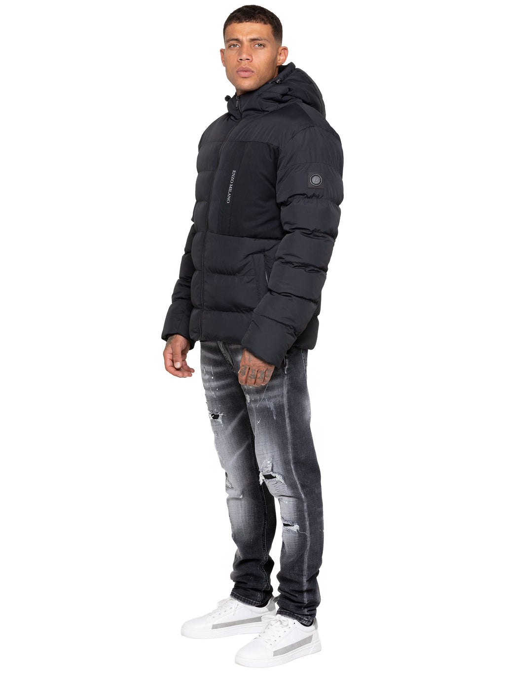 Enzo Milano | Mens Hooded Puffer Jacket