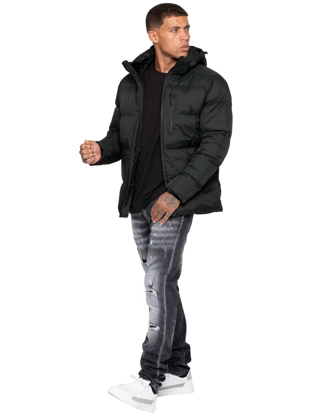 Kruze | Mens Hooded Puffer Jacket