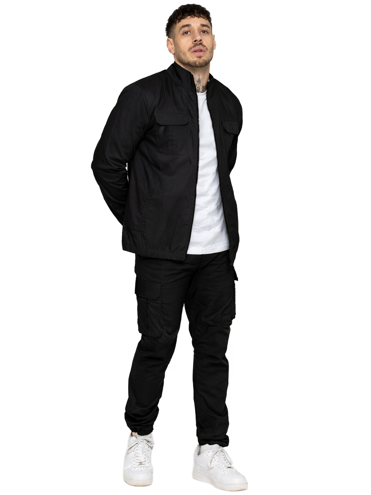 Enzo | Mens Lightweight Funnel Neck Jacket