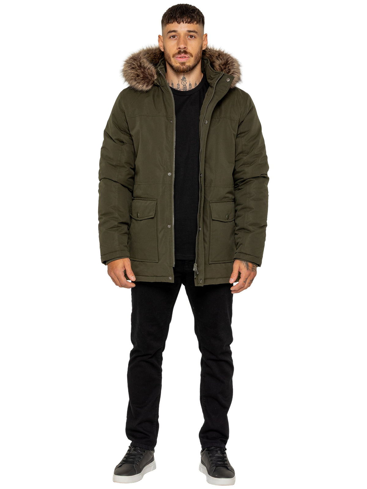 Kruze | Mens Winter Fur Collar Jacket