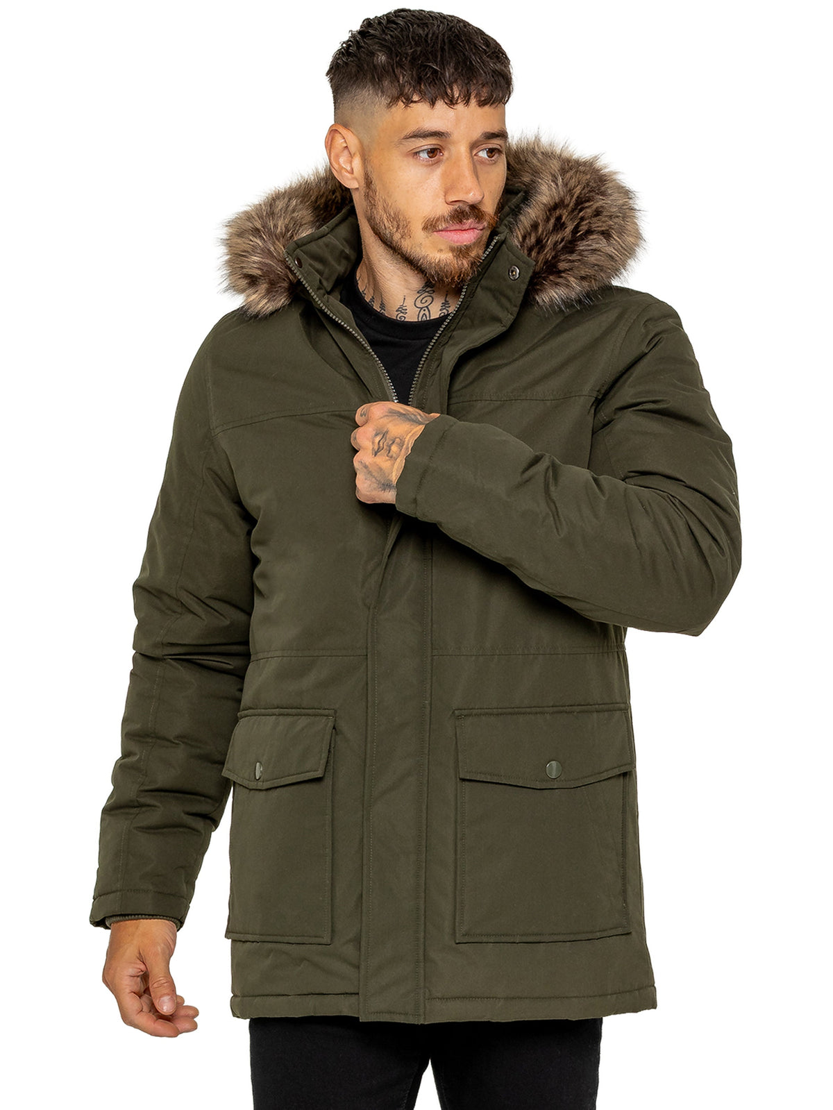 Kruze | Mens Winter Fur Collar Jacket