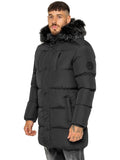 Enzo Milano | Mens Longline Padded Hooded Jacket