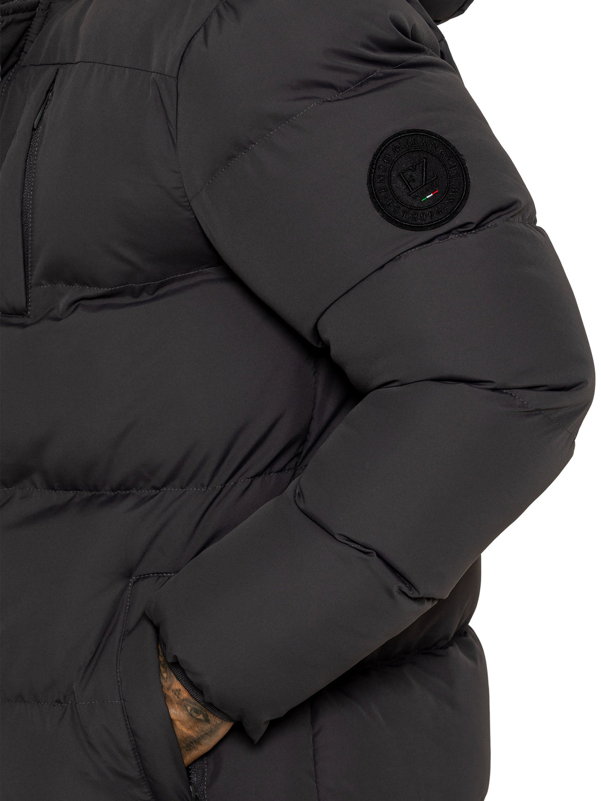 Enzo Milano | Mens Longline Padded Hooded Jacket
