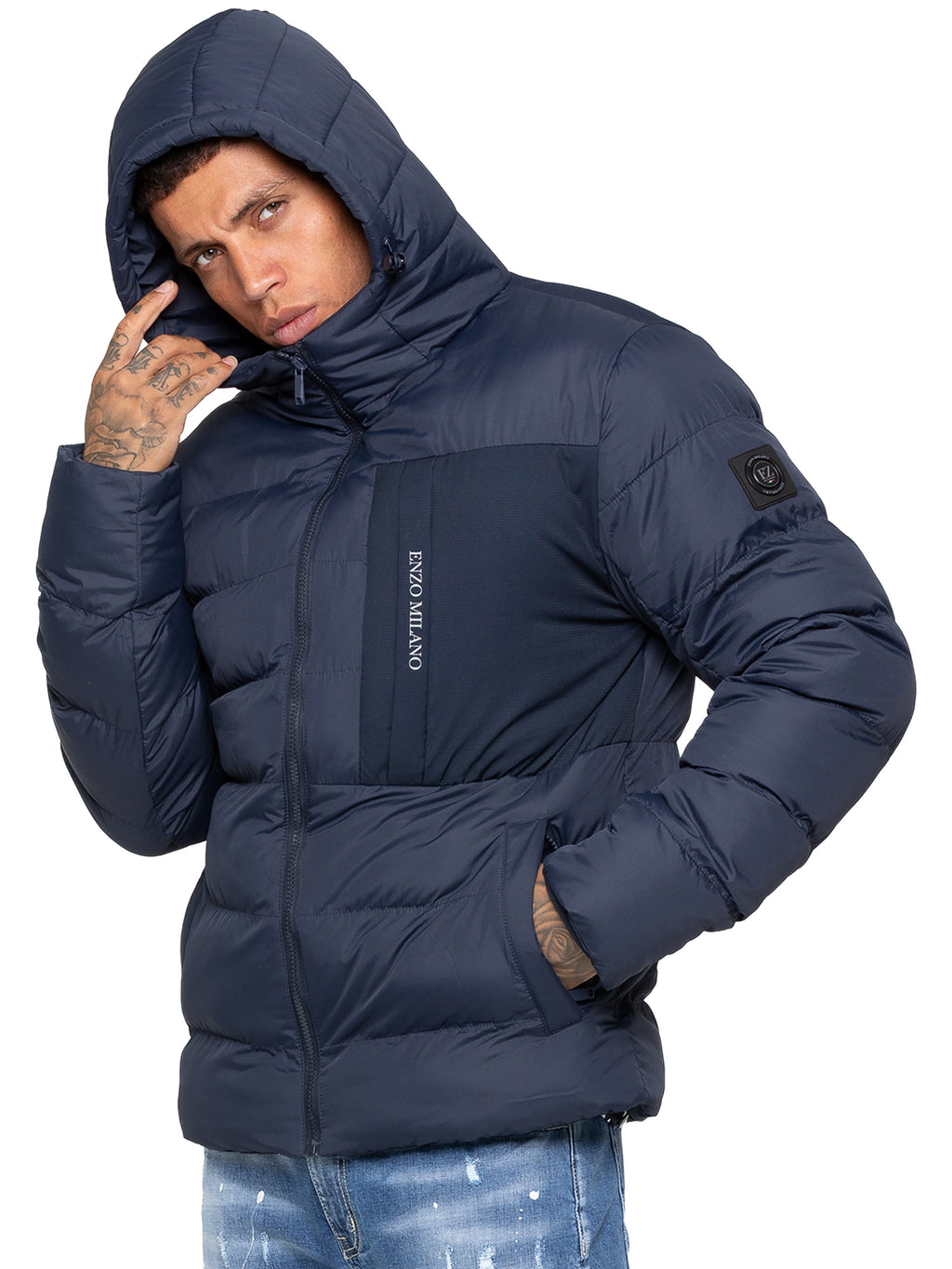 Enzo Milano | Mens Hooded Puffer Jacket