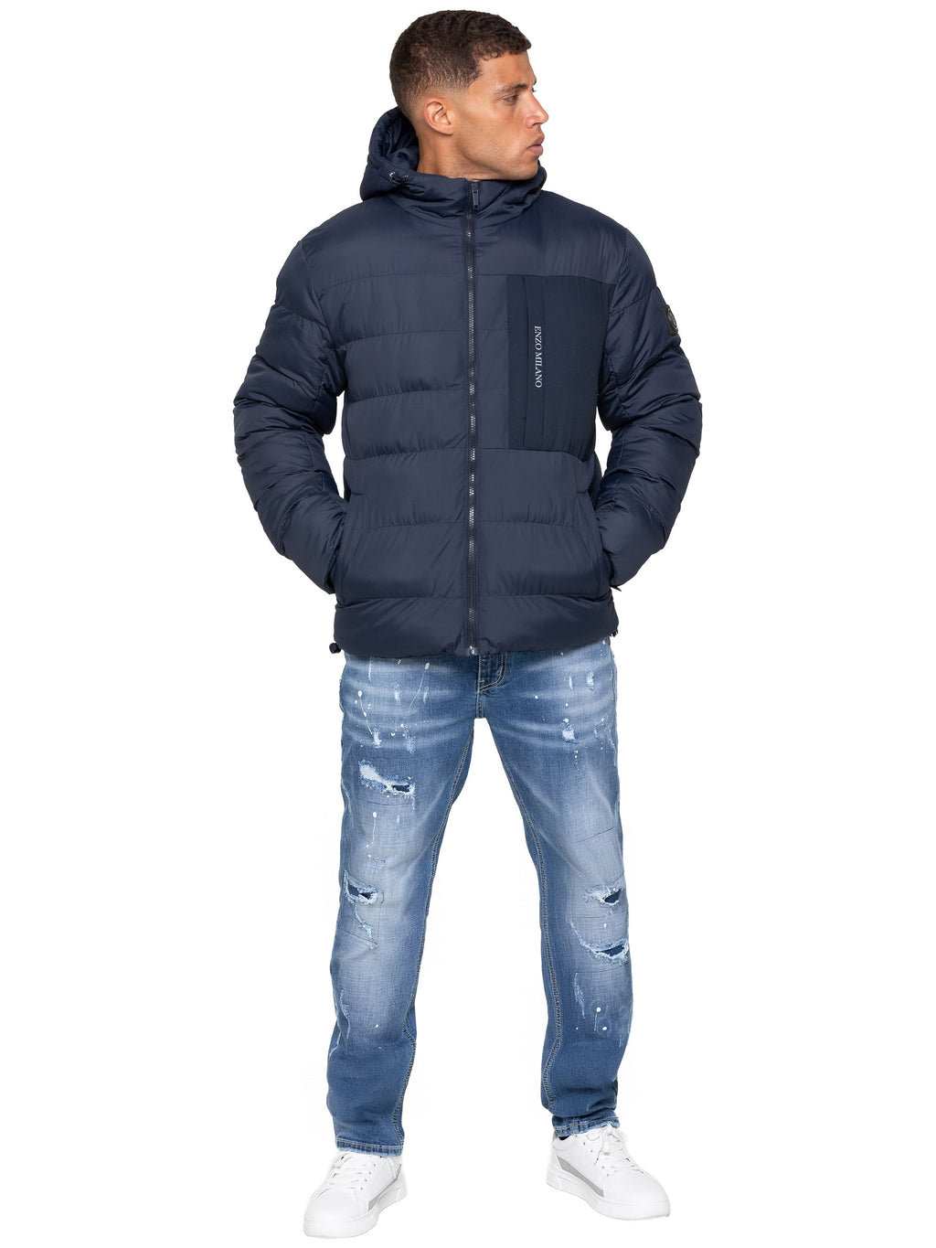 Enzo Milano | Mens Hooded Puffer Jacket