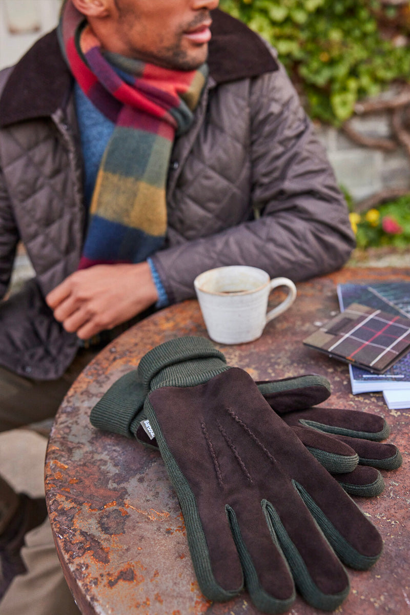 Leather Utility Gloves Brown/olive