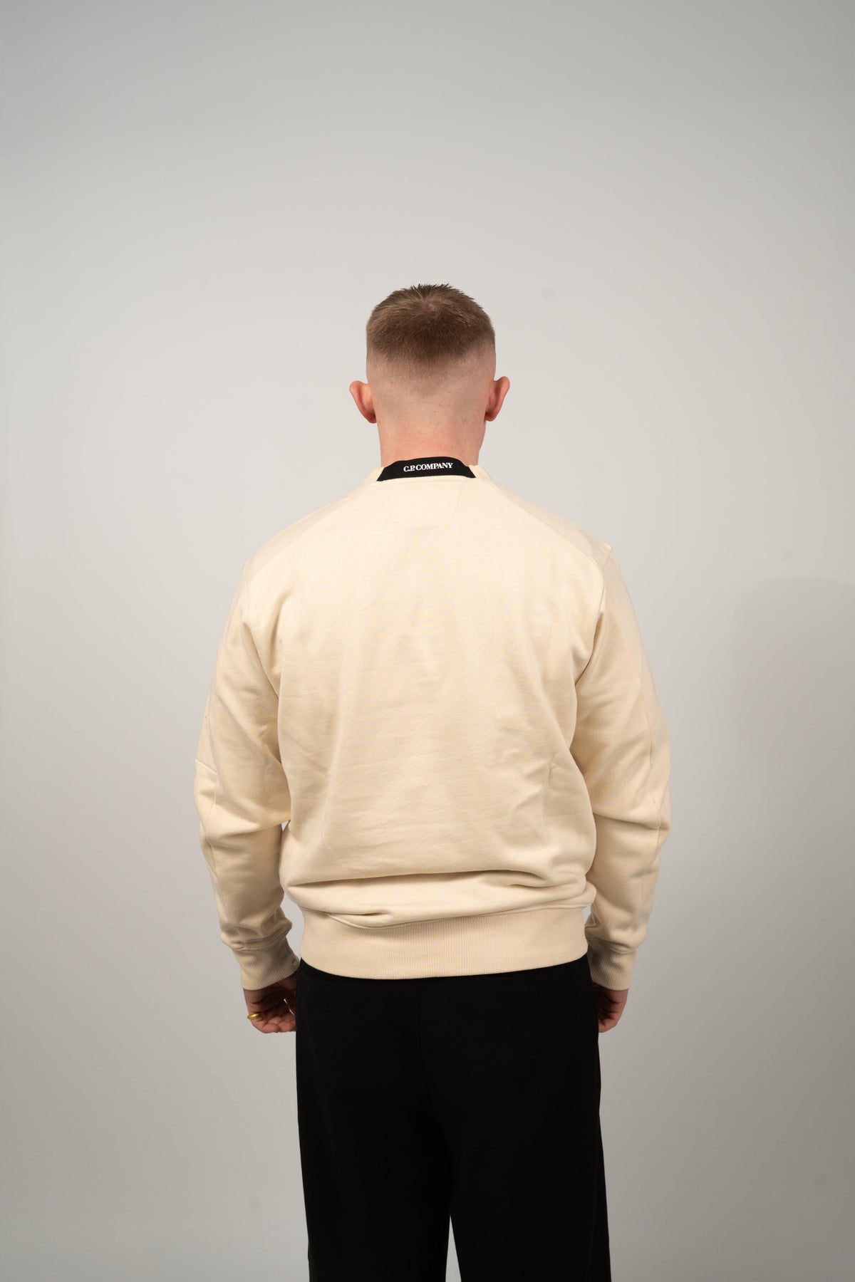 Diagonal Raised Fleece Crewneck Lens - Frozen Dew