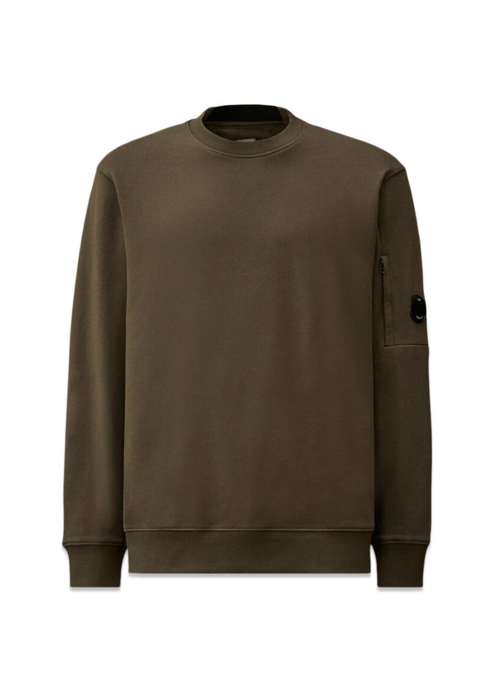 Diagonal Raised Fleece Crewneck Lens - Gunmetal
