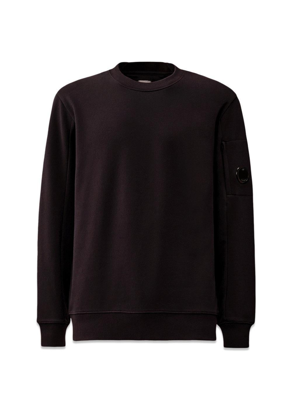 Diagonal Raised Fleece Crewneck Lens - Total Eclipse