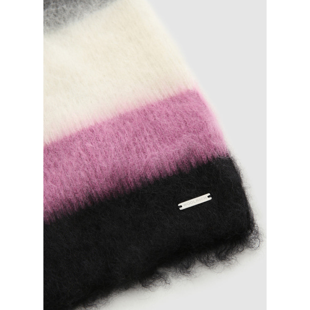 WOOL AND MOHAIR BLEND STRIPED HAT BLUEBERRY