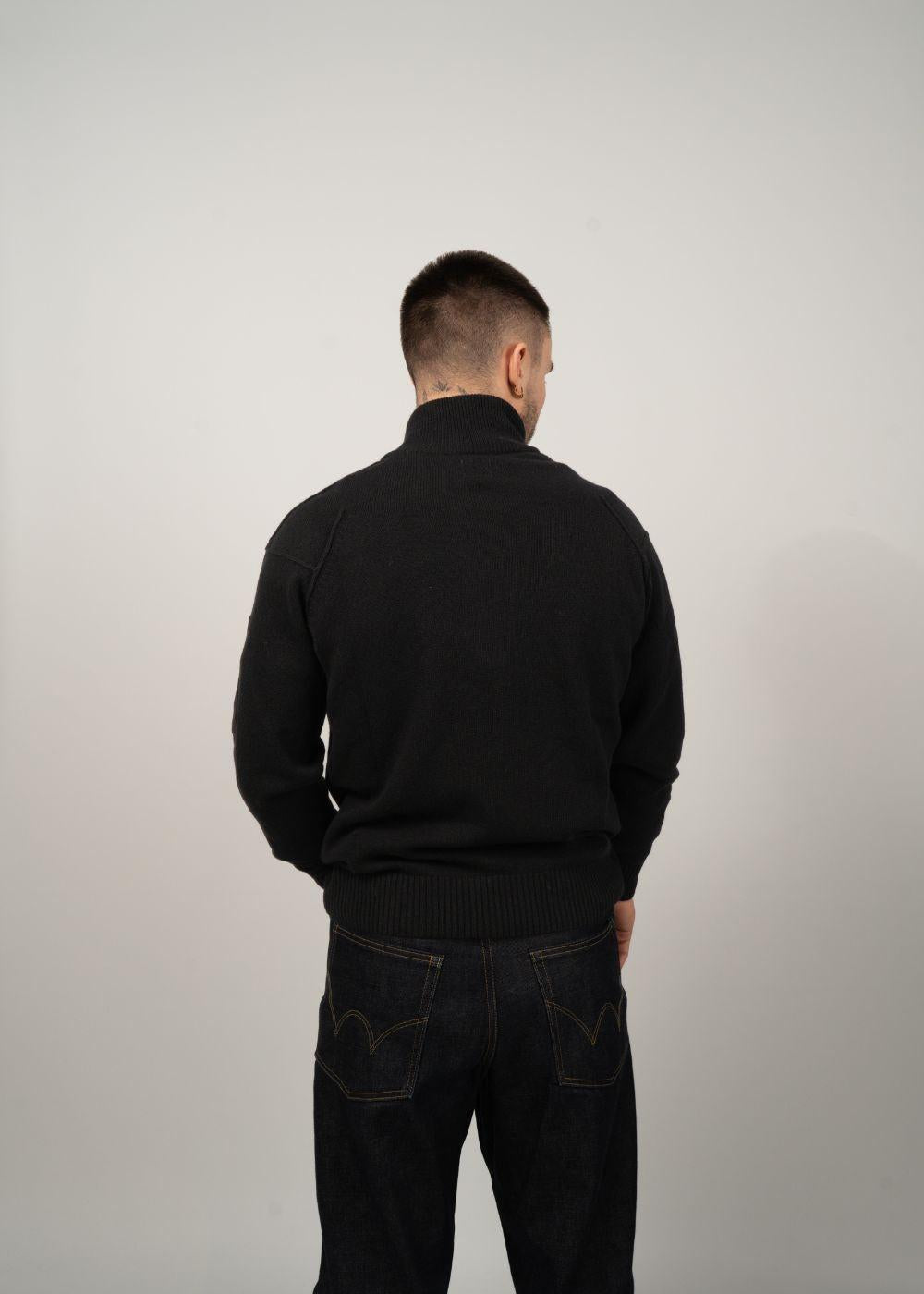 Half Zip Lambswool GRS - Black