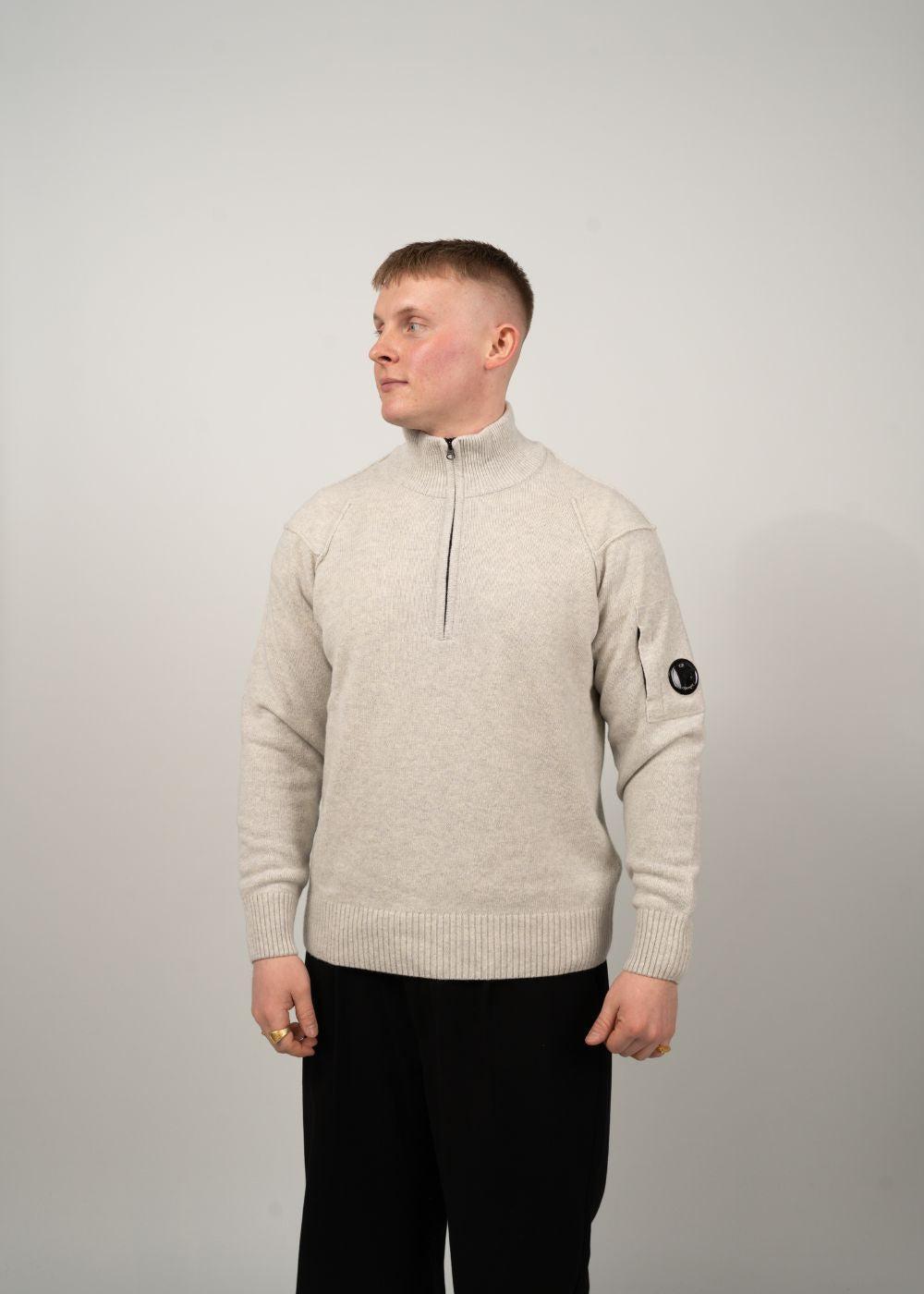 Half Zip Lambswool GRS - Gauze White