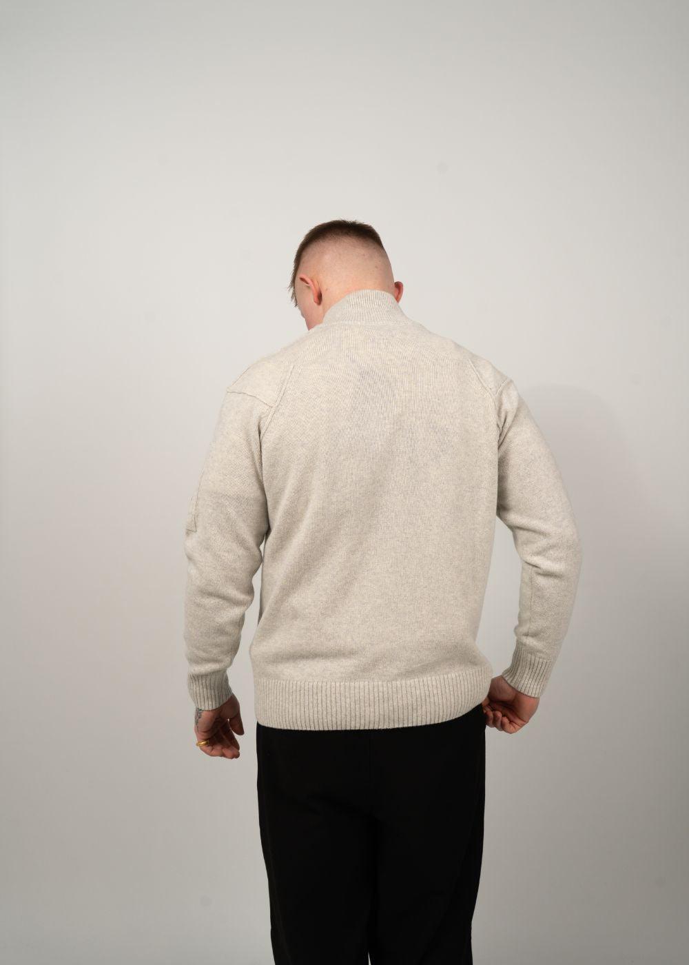 Half Zip Lambswool GRS - Gauze White