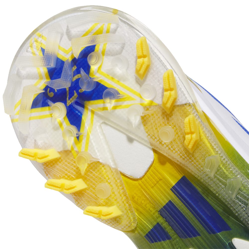 adidas Adizero ZG Spikeless Waterproof Shoes - Ftwr White/Lucid Blue/Crew Yellow
