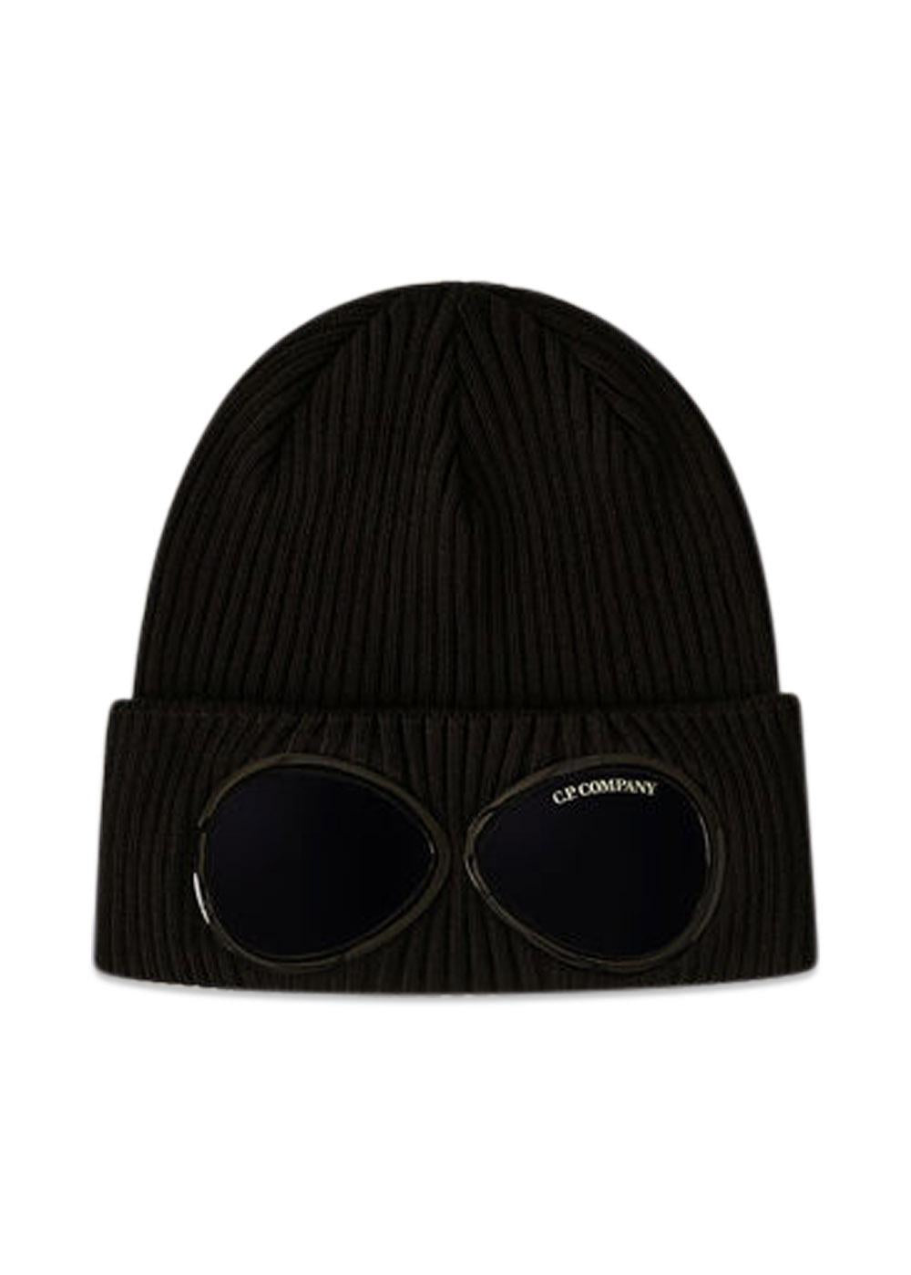 KNIT CAP GOGGELS - Black
