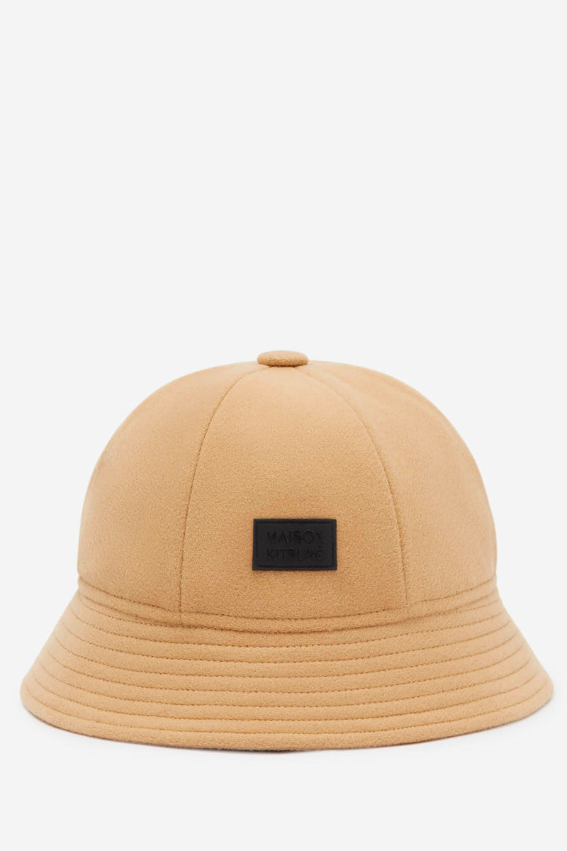 MAISON KITSUNE WOOL BUCKET HAT BEIGE