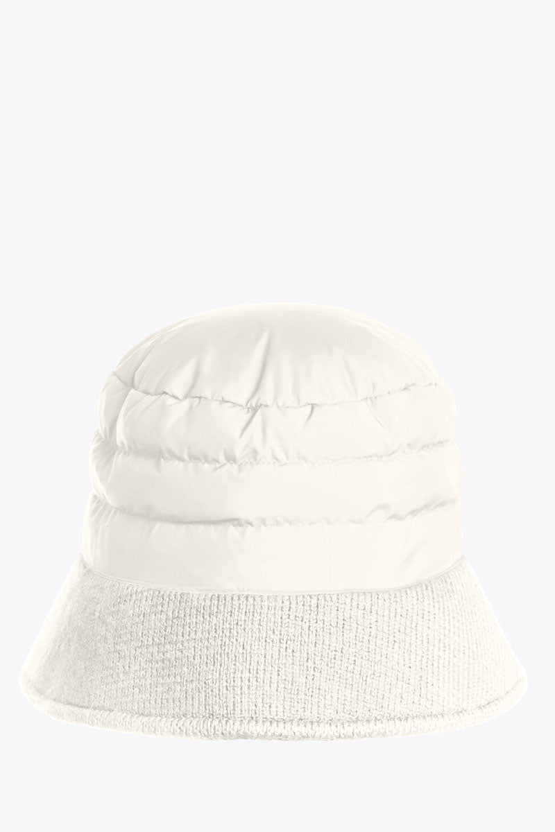 Puffer Bucket Hat Off White