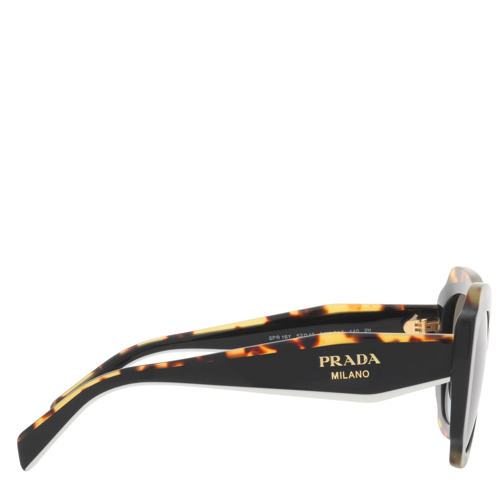 Prada Acetate Woman Sunglass Black / Havana
