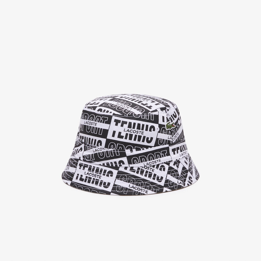 Unisex Reversible Printed Cotton Bucket Hat Beige / White / Black