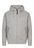 Sweatshirts-Hooded Open - Grey Melang