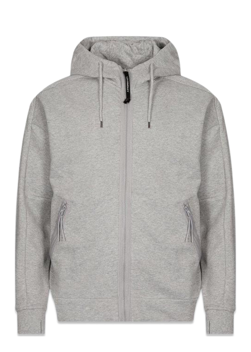 Sweatshirts-Hooded Open - Grey Melang