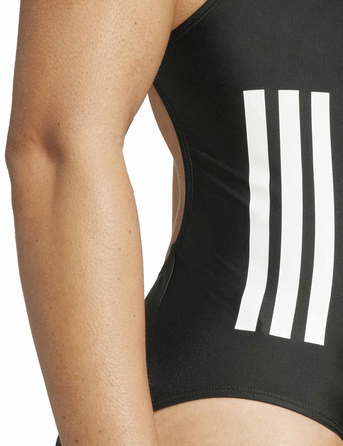 3-Stripes C-Back Swimsuit - Black/White