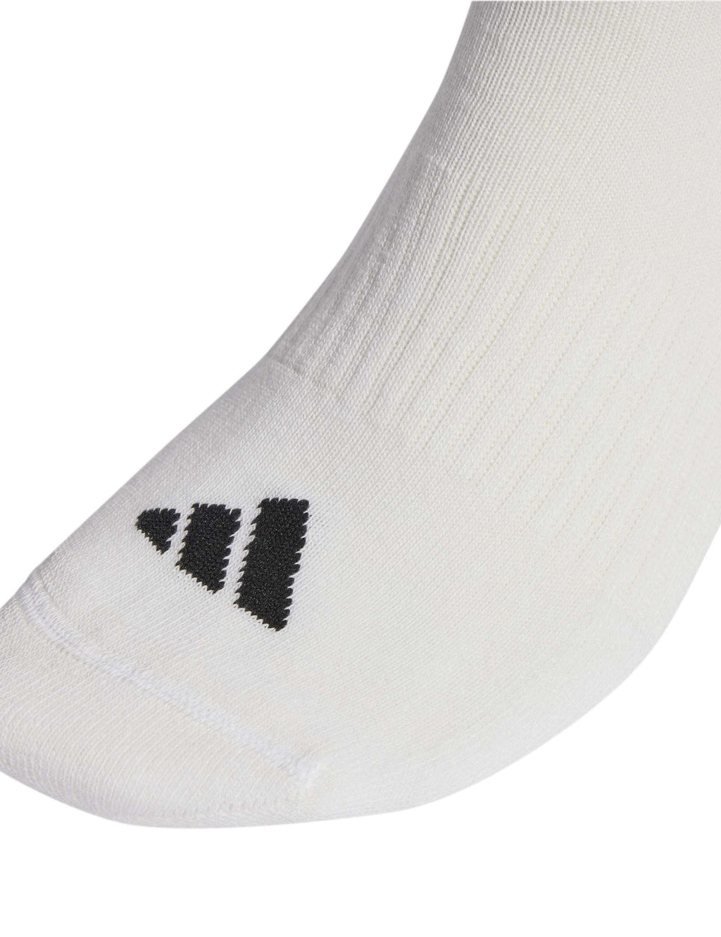 3-Stripes Cushioned Crew Socks 3 Pair Pack - White/Black