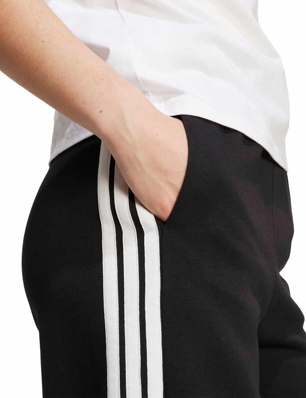 3-Stripes Fleece Wide Pant - Black