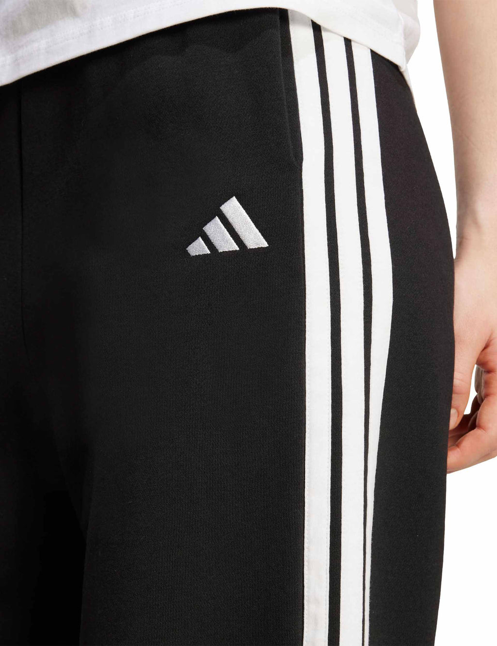 3-Stripes Fleece Wide Pant - Black