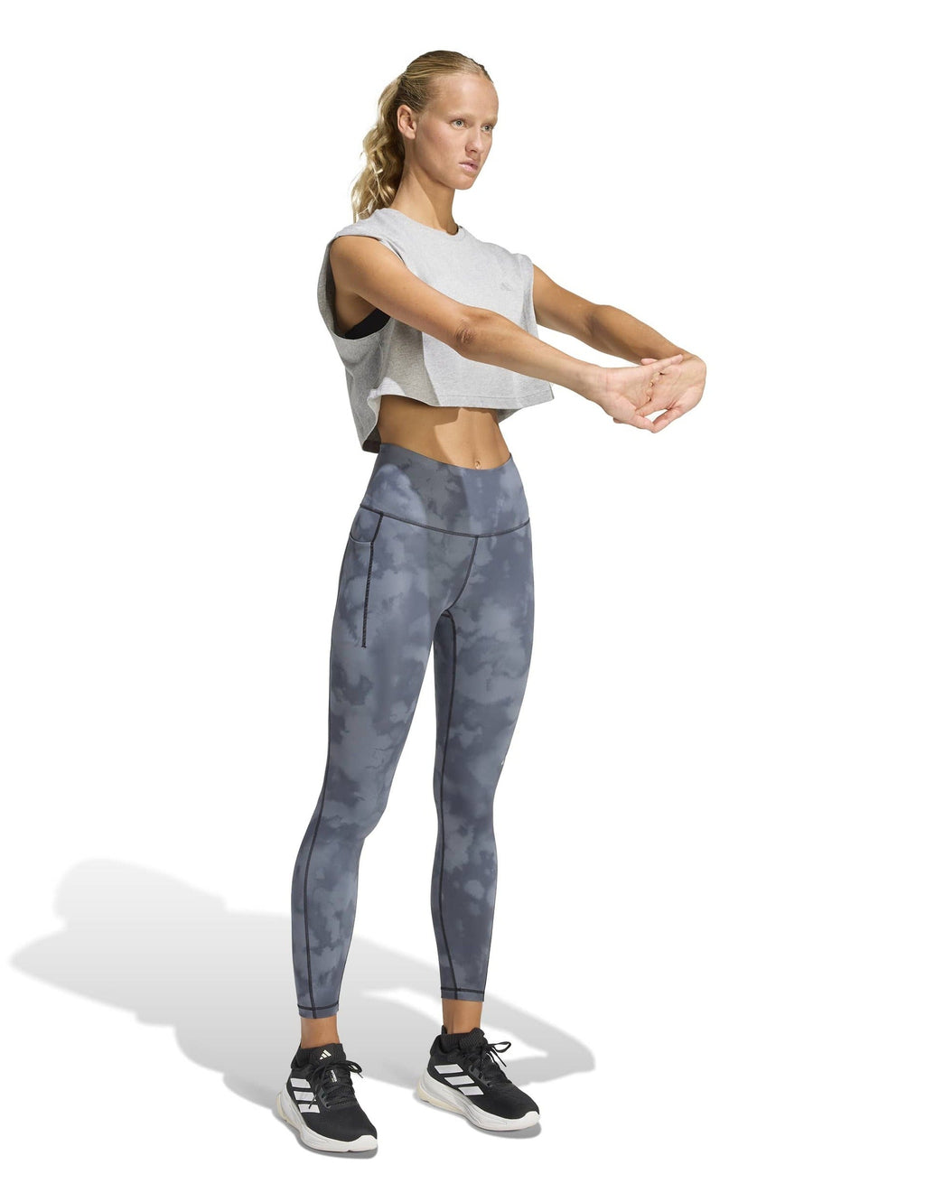 adi365 Climacool AOP Running 7/8 Leggings - Black