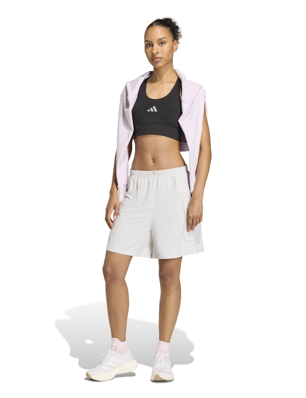 adi365 Running Pocket Medium Support Bra - Black
