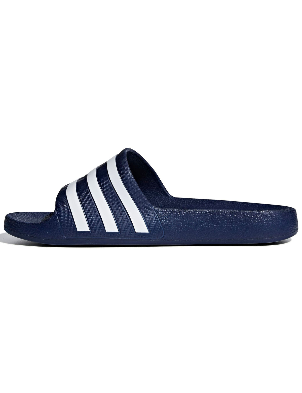 Adilette Aqua Slides - Dark Blue/Cloud White