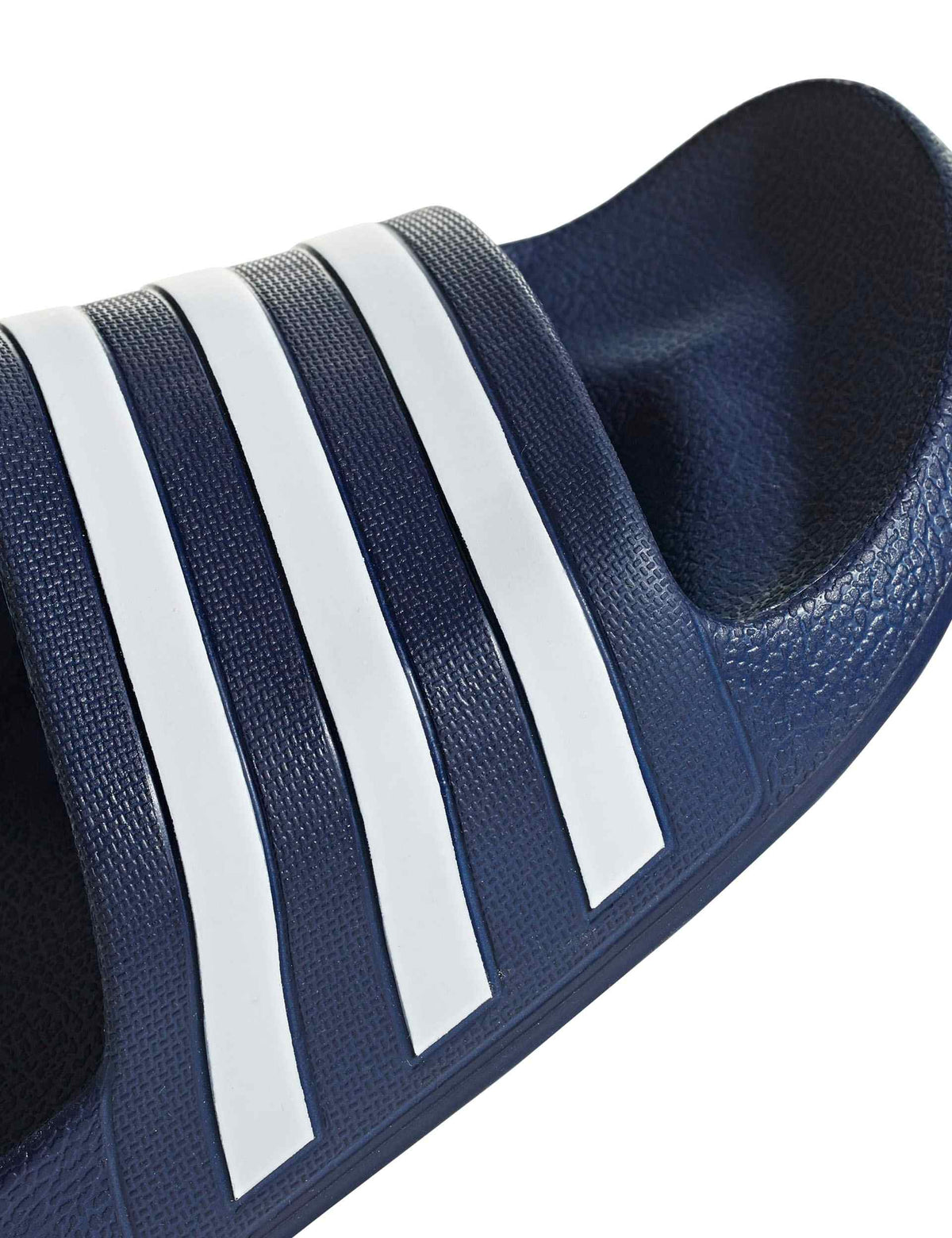 Adilette Aqua Slides - Dark Blue/Cloud White