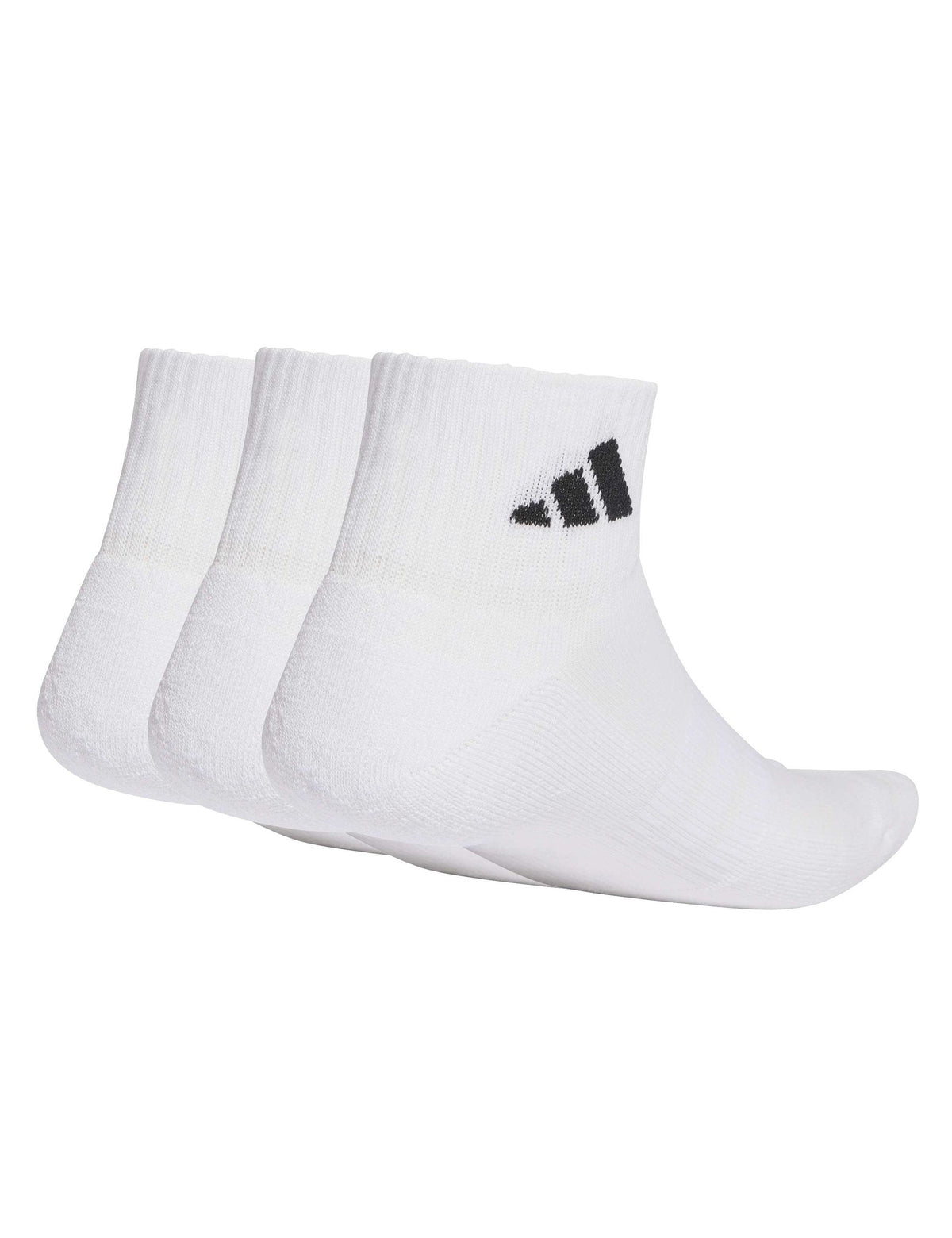 Cushioned Sportswear Ankle Socks 3 Pair Pack - White/Black
